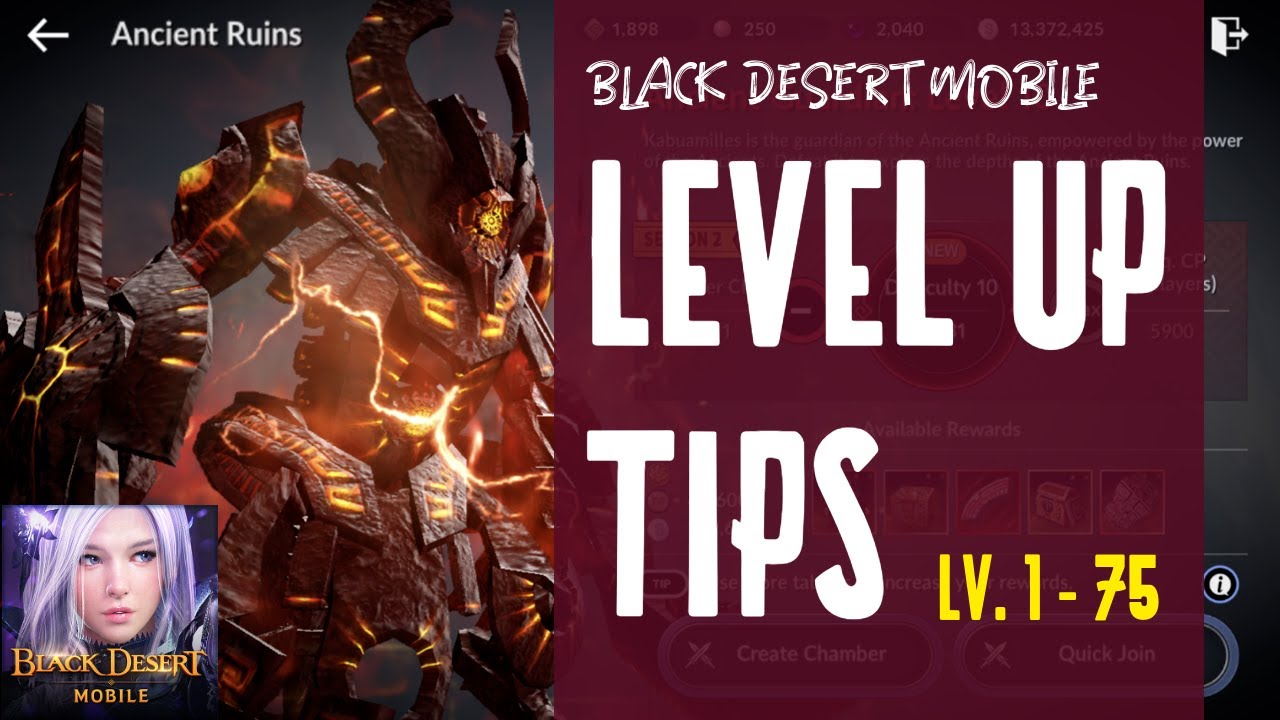 BLACK DESERT MOBILE: LEVEL UP TIPS & GUIDE!!! HOW TO LEVEL UP 1-75 FAST?!