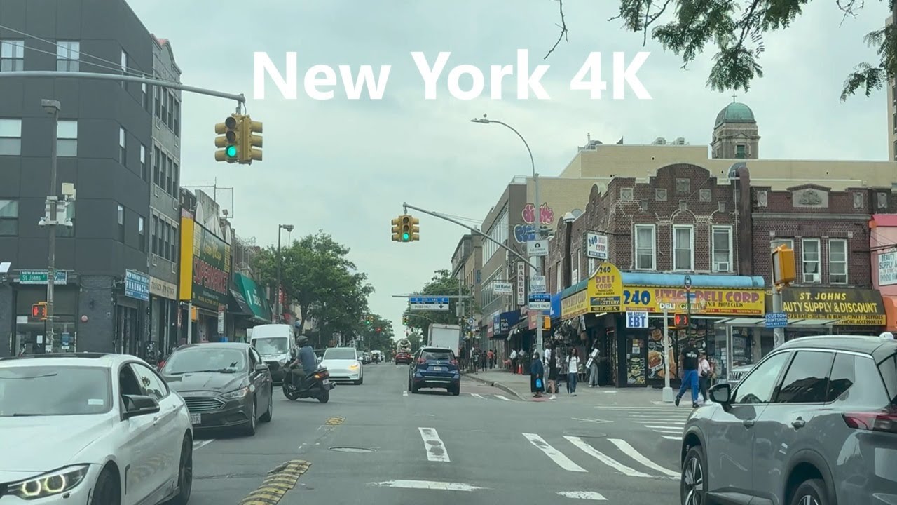 4K New York - Driving tour of Brooklyn (Utica Avenue & Kings Highway)