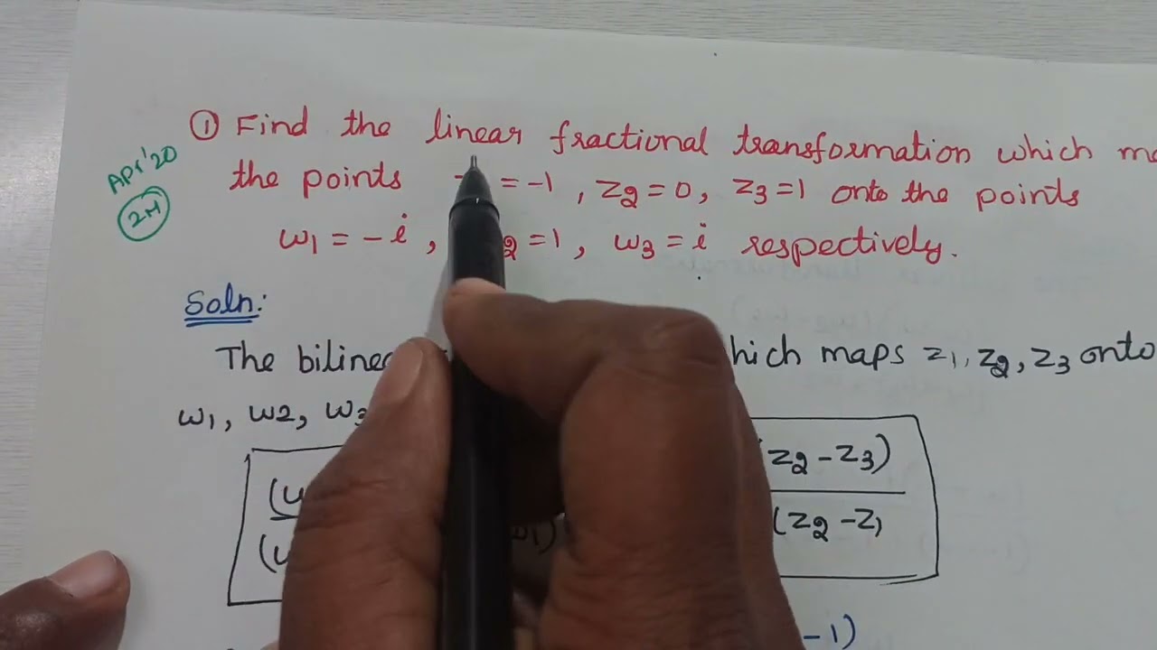 cross ratio # finding bilinear transformation # Complex analysis