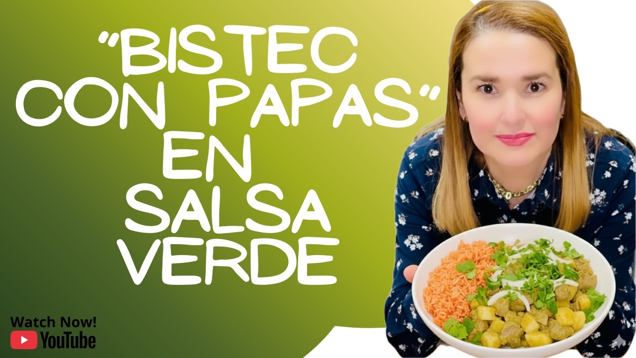 BISTEC CON PAPAS EN SALSA VERDE! Receta fácil y deliciosa con el autentico sabor mexicano!