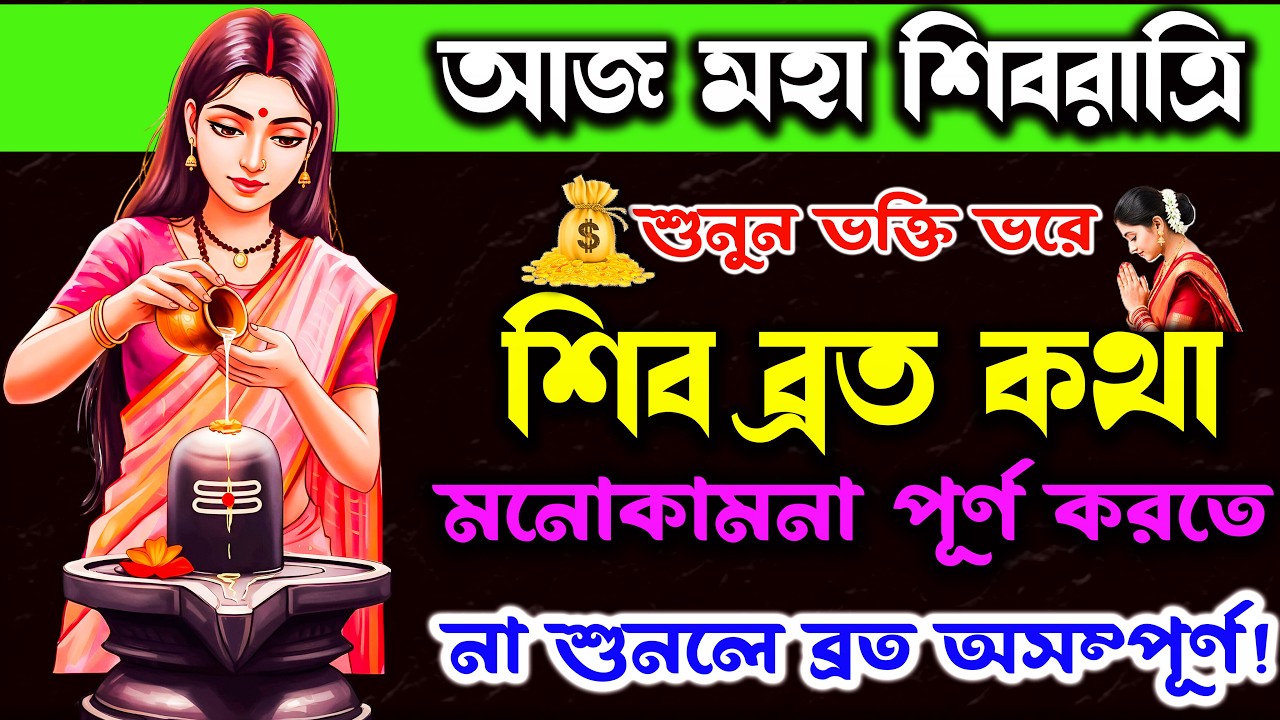 শিবরাত্রি ব্রত কথা না শুনলেই ব্রত অসম্পূর্ণ !🌟 Maha Shivratri Vrat katha 2026🕉️ || Shiva Mantra