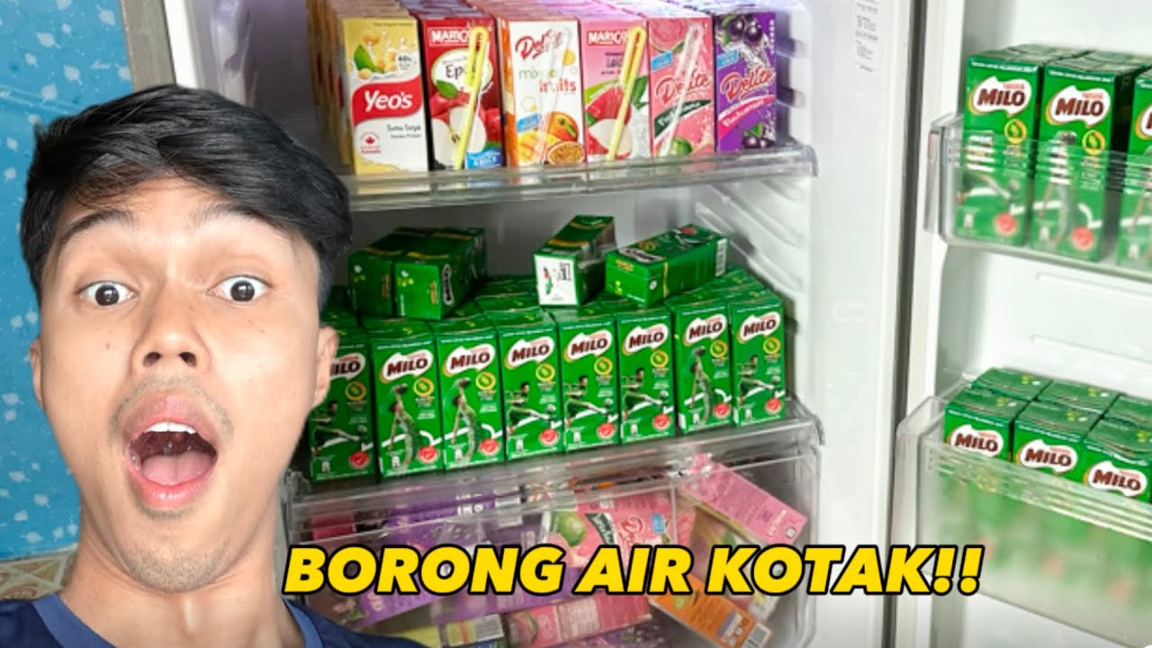 ADIK BORONG AIR KOTAK SAMPAI PENUH PETI AIS!!
