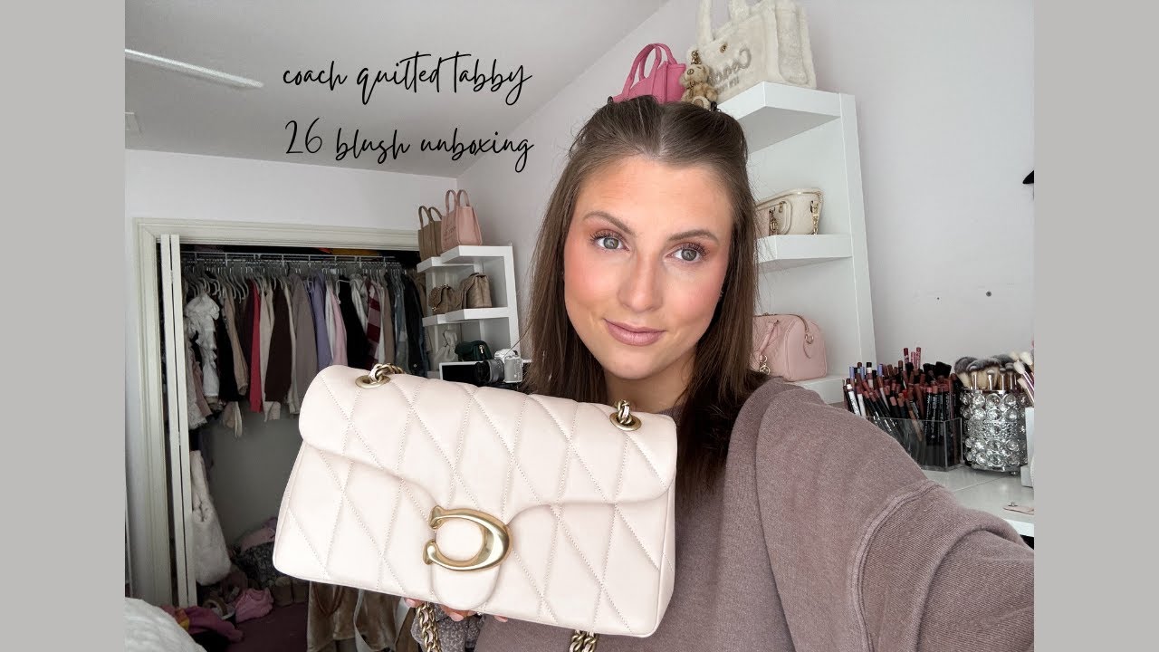 coach quilted tabby blush unboxing | erin nicole