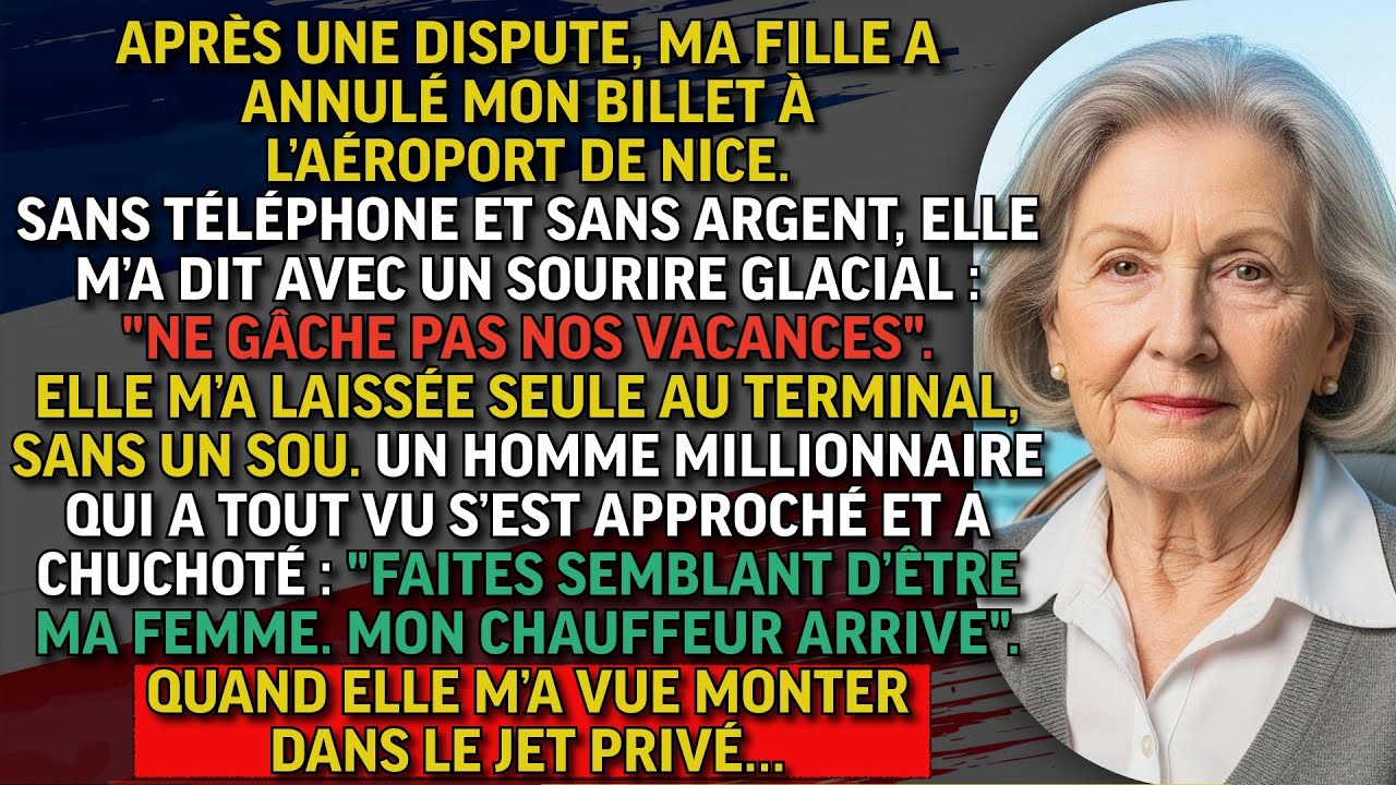 Ma fille a annulé mon vol et m’a laissée seule à Nice sans argent après une dispute...