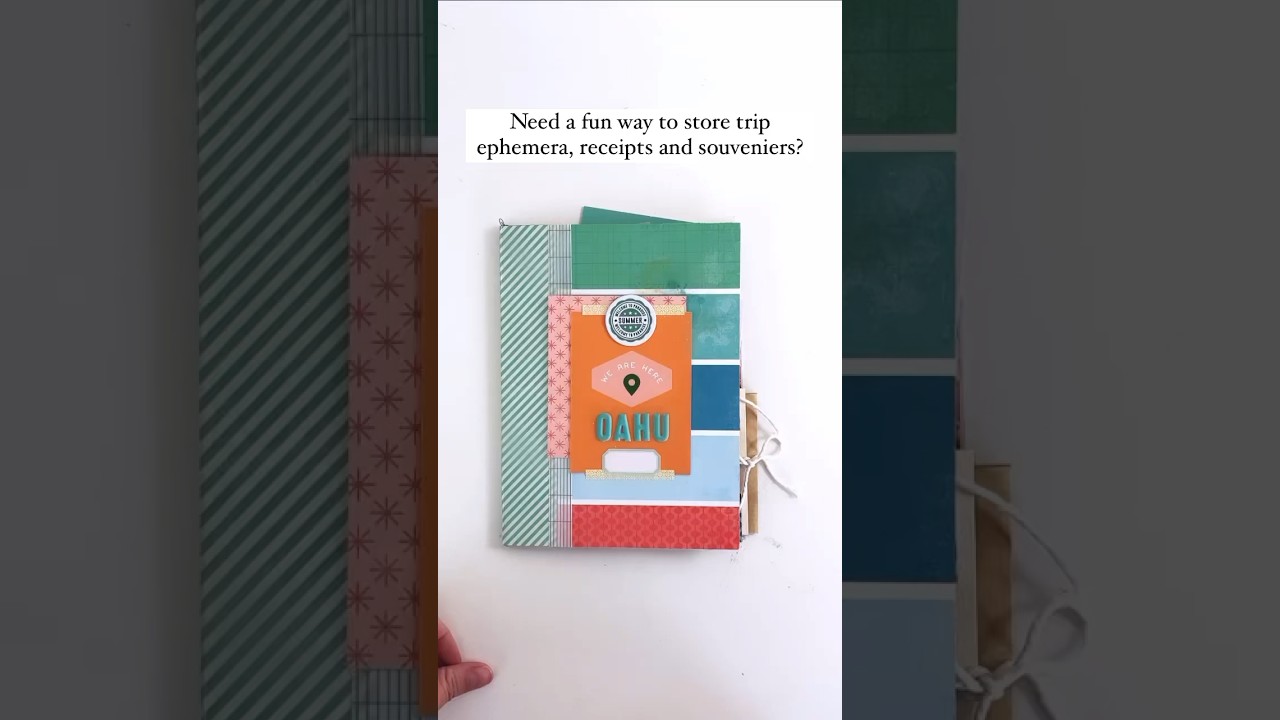 Fun and easy travel ephemera folio tutorial to store all those tickets and post cards!