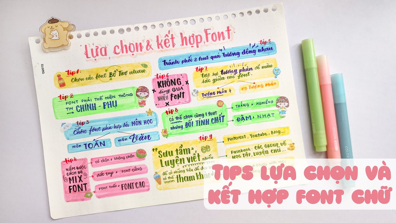 [Calli & Bujo] Tips lựa chọn và kết hợp font chữ