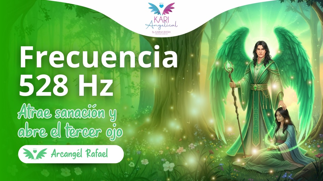 528 Hz Tono Milagroso •FRECUENCIA DE LA SALUD• Frecuencia para abrir el tercer ojo • Arcángel Rafael