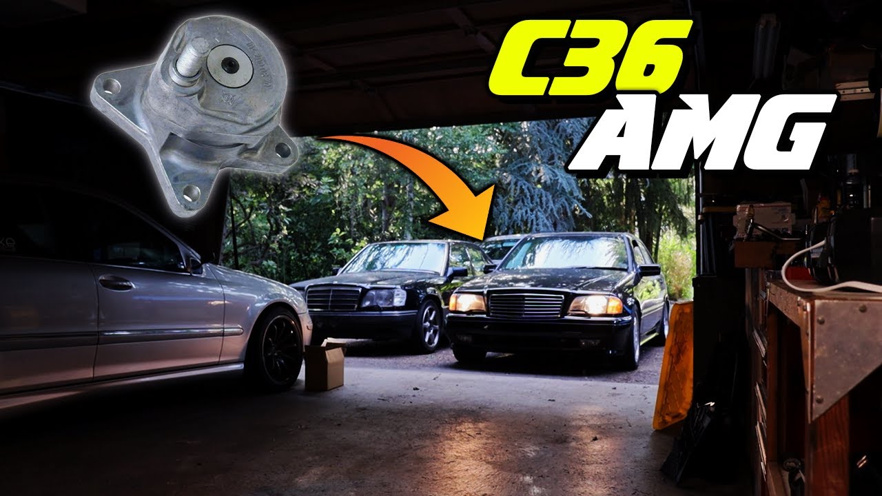 How to Fix a Squeaky Serpentine Belt - W202 C36 AMG M104 Belt Tensioner