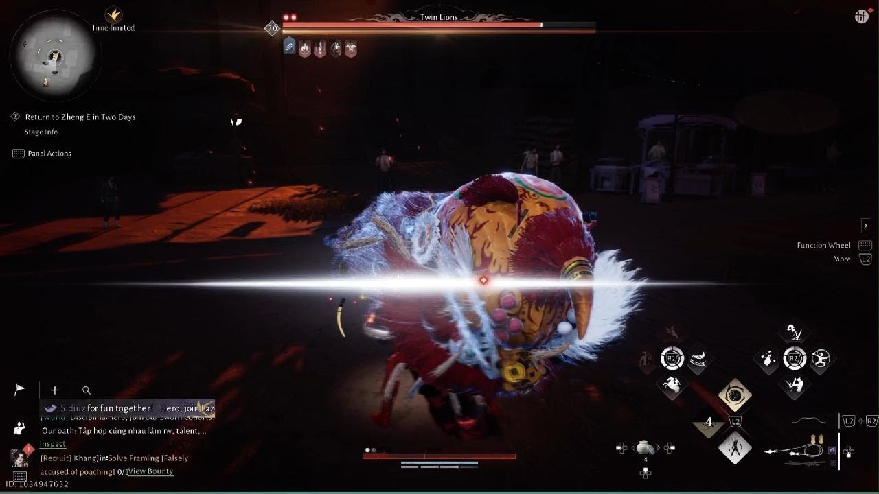 Where Winds Meet twin lion boss battle