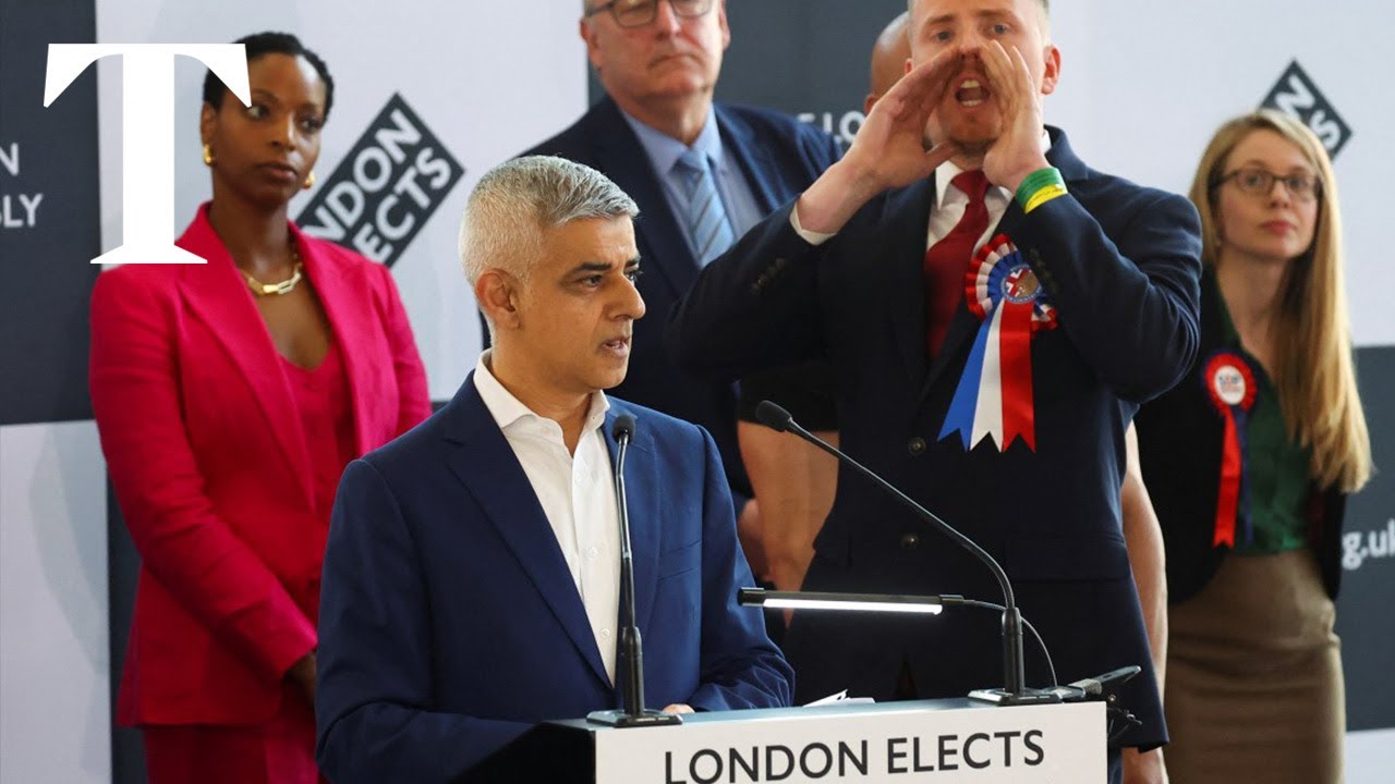 Sadiq Khan booed during victory speech at London mayoral election