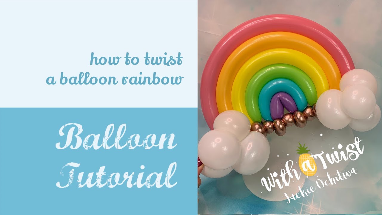 How to twist a balloon rainbow. 🌈 Full version. 💕