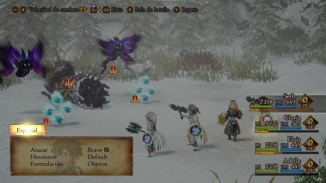 Bravely Default II - Pelea contra jefe Jörmundgander (modo difícil)