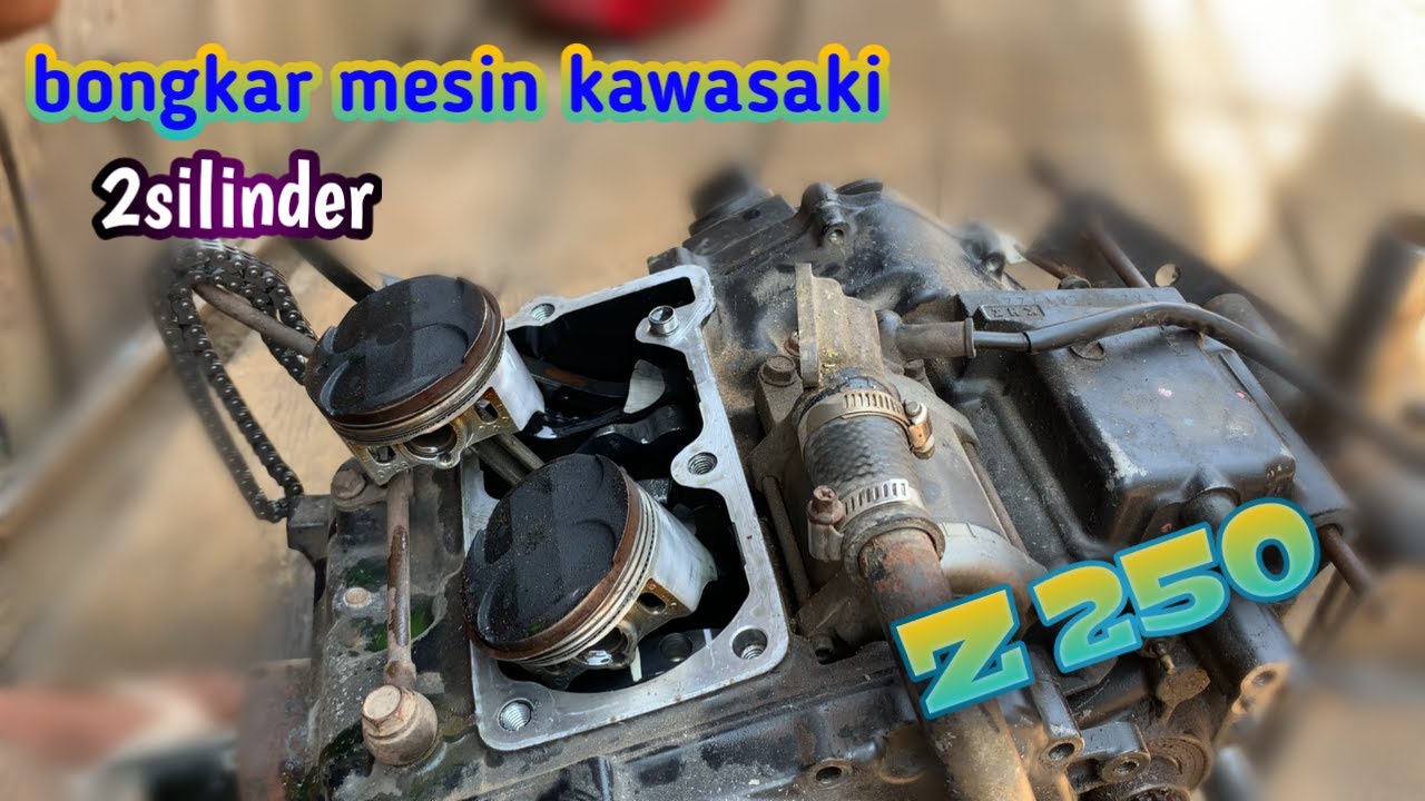 #01.membongkar mesin kawasaki  Z250 2 silinder#ninja #2silinder #tutorial #tips #motorcycle