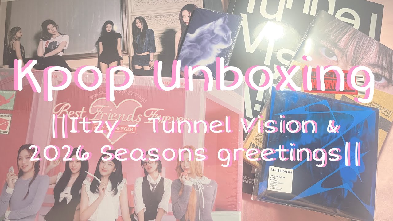 Kpop Album Unboxing!! - Itzy (tunnel vision & seasons greetings) & Le Sserafim (crazy) 