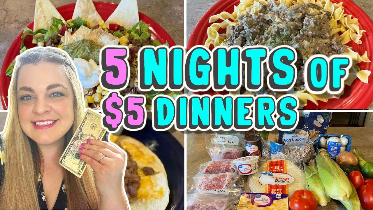 Grocery Budget Challenge 5 Nights of $5 Dinners | $25 Total Budget for 2 Adults & 1 Toddler