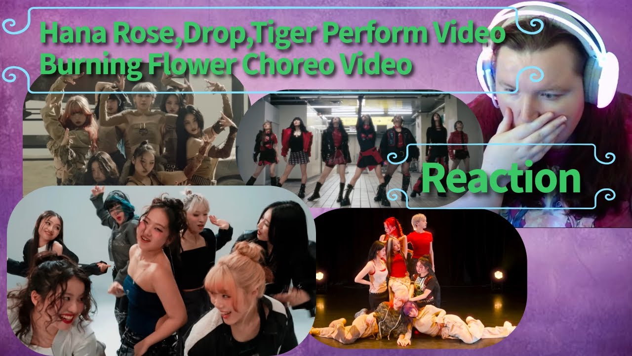 Reaction || Hana Drop,Rose,Tiger Performance Video And Burning Flower Choreography Video