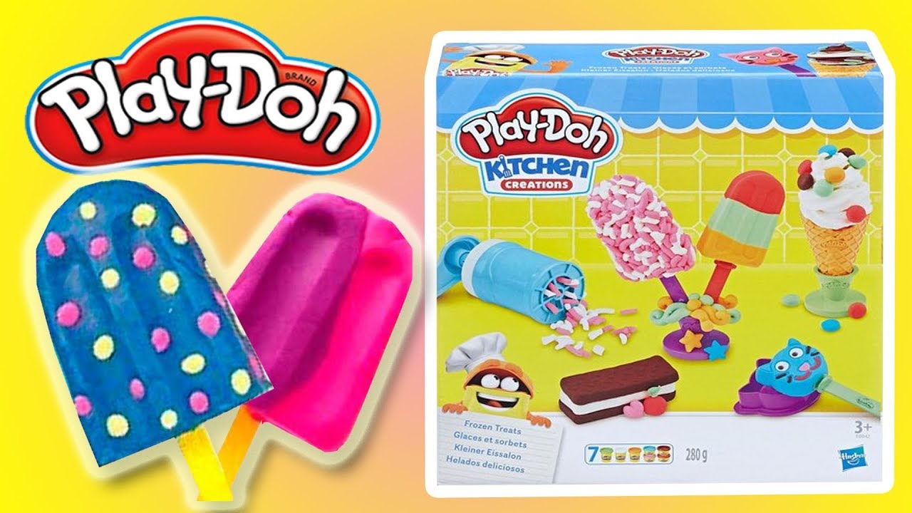 PLAY-DOH KITCHEN CREATIONS FROZEN TREATS - MAKE & FUN PLAY| Little Kelly & Friends ToysReview