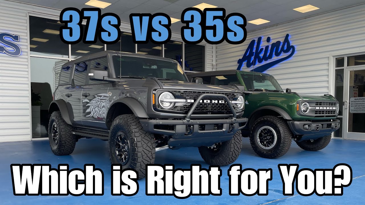 Stock SASQUATCH Bronco on 35s vs 3&rdquo; Lifted SASQUATCH Bronco on 37s