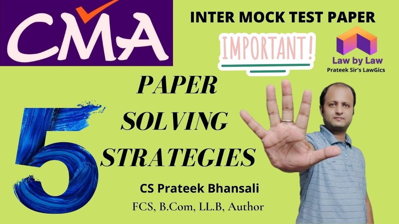 CMA INTER MOCK TEST । LAWS & ETHICS । ICMAI । ONLINE EXAM। MTP / MTP