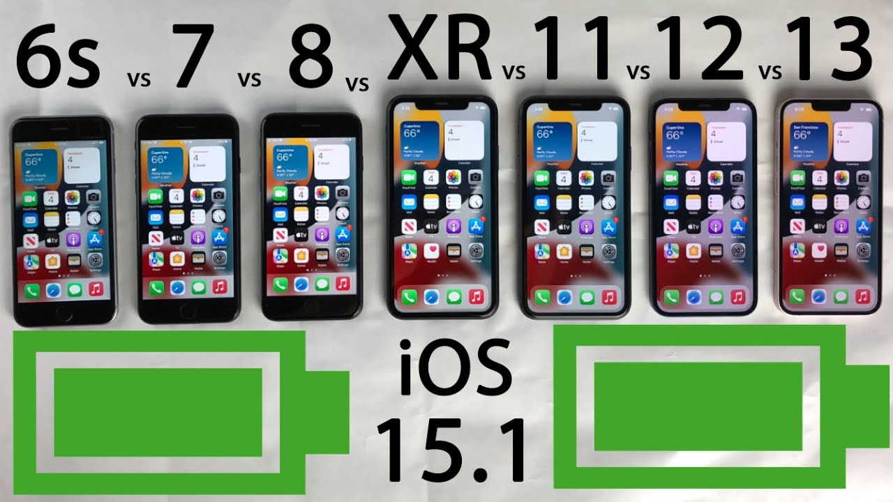 iPhone 13, 12, 11, XR, 8, 7 и 6s. Тест аккумулятора на iOS 15.1