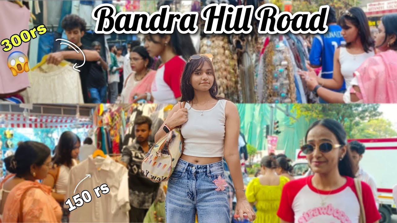 Bandra Hill Road Market Tour Mumbai🛍️ ||Latest Collection Zara/H&M Clothes at cheap Rate 🤑