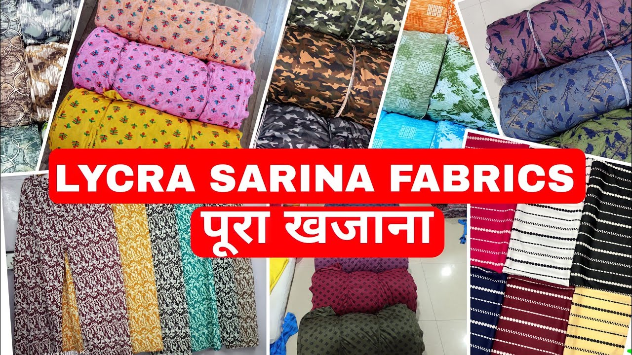 Sarina Lycra Manufacturer Knitting Garment|Shirt Pant Febric Wholesale Market Surat