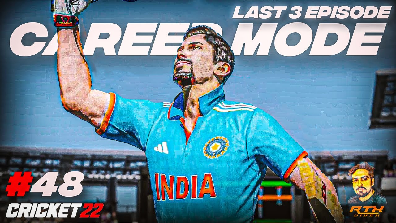 Only 3 Episode Left Of RtxVivek Cricket 22 My Career Mode - My First 100 In India vs Bangladesh ODI