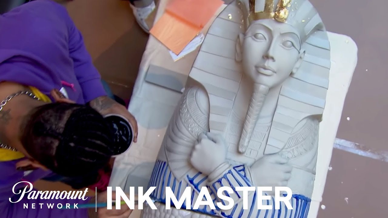 'Decorating Egyptian Sarcophagus' Flash Challenge Part II | Master vs. Apprentice (Season 6)