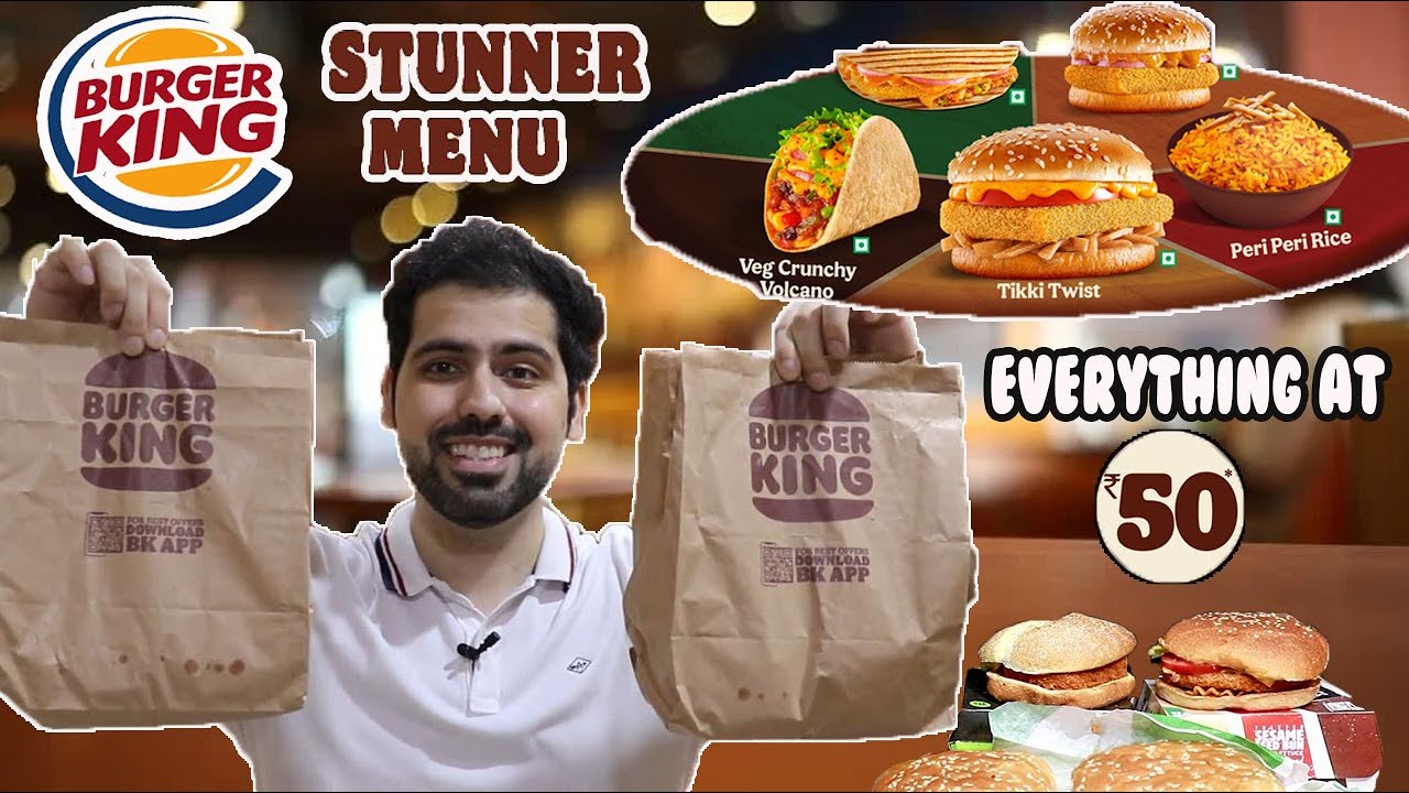 Trying Burger King New Stunner Menu || Everything at Rs 50 Only