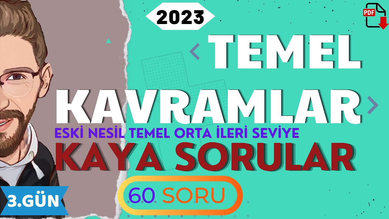 TEMEL KAVRAMLAR | Kaya Sorular | 3.GÜN | 80 Günde Devri TYT Matematik | RENKLİ ÜCRETSİZ PDF