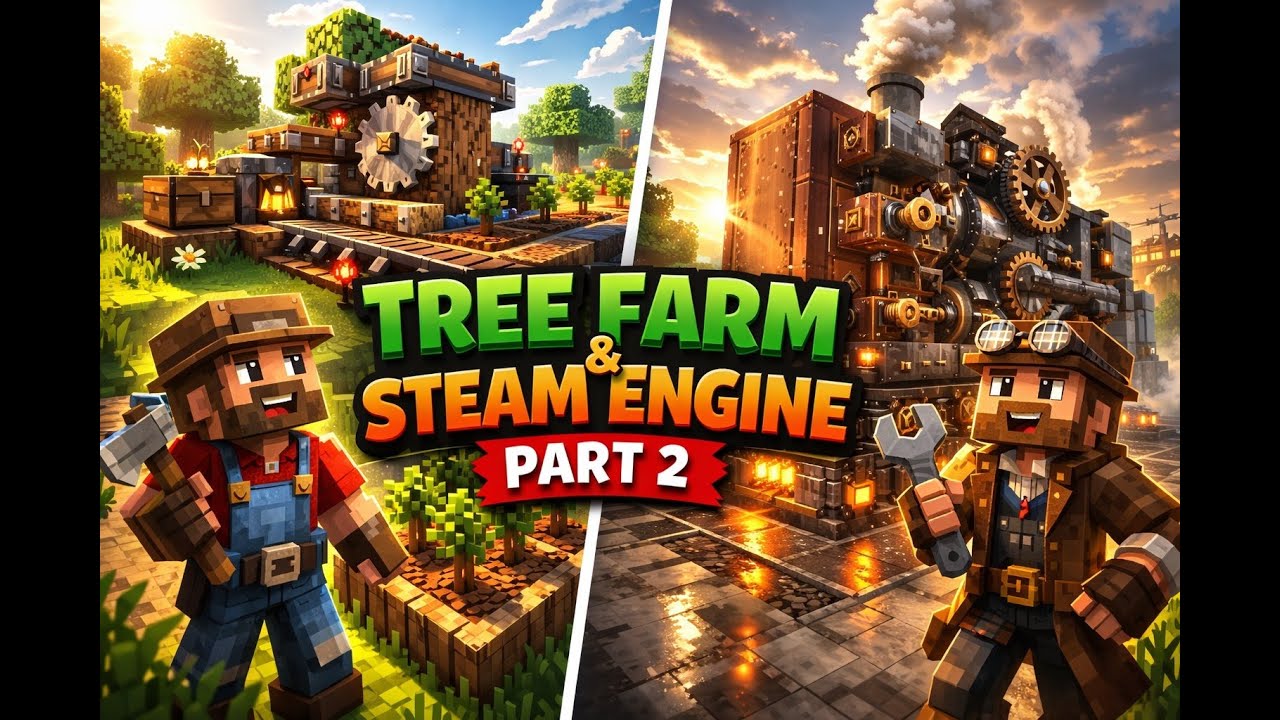 Unlimited Wood + Steam Engine Power! 🔥🌳 | Create Mod Part 2