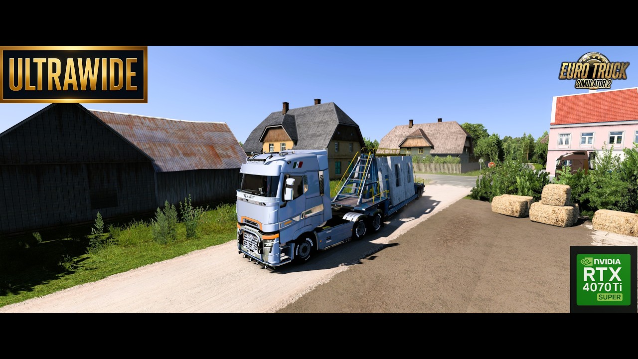 Renault T Premium - Euro Truck Simulator 2 - Letonia - Moza TSW Wheel Gameplay - Ultrawide