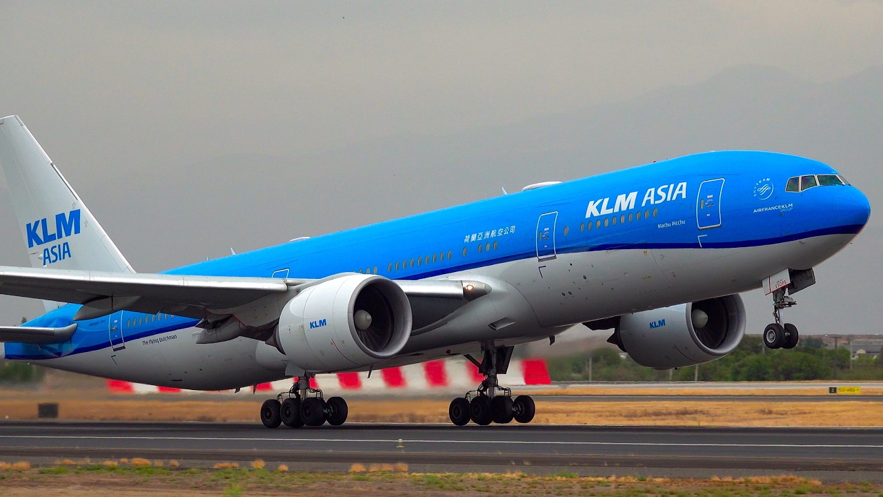 From and to Buenos Aires [EZE]: KLM Boeing 777 (Machu picchu).