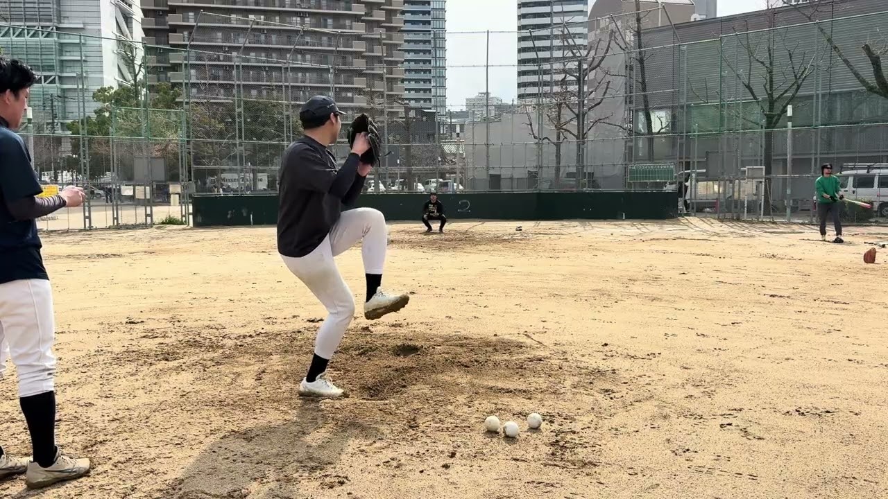2025年度 0307_JRNC野球部_ピッチング練習
