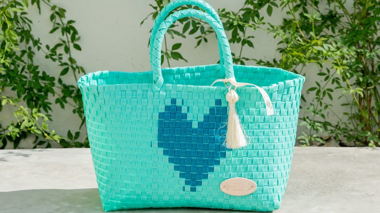 COMO APRENDER A TEJER UNA BOLSA ARTESANAL MEXICANA CON CORAZON 💜🤍💚/How to knit your mexican bag.