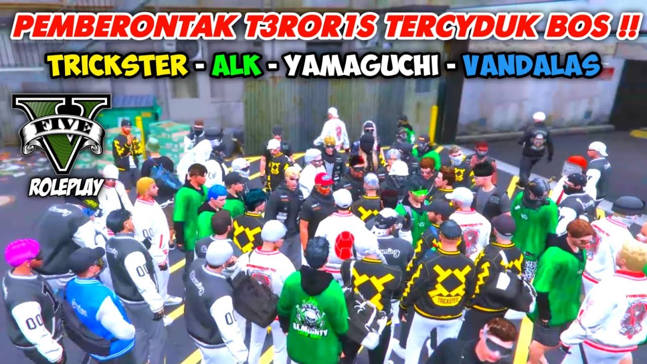 TRICKSTER,ALK,YAMAGUCHI & VANDALAS BERSATU MENANGKAP T3R0R1S !! TERCYDUCK BOS !! GTA V ROLEPLAY