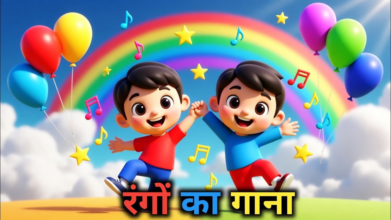 रंगों का गाना 🌈 | Colors Song for Kids | Hindi Kids Rhyme | Fun Learning Song