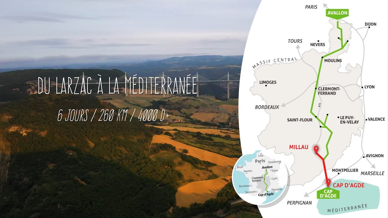 La Grande Travers&eacute;e du Massif Central &agrave; VTT - Du Larzac &agrave; la Mer