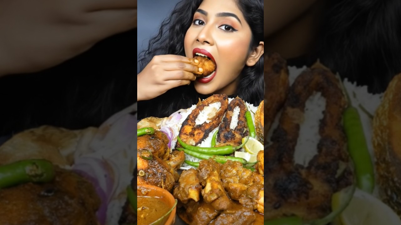 Eating Fried Fish and Crispy Chicken Leg Piece |ASMR Big Bite Eating Sounds | Relaxing Mukbang Video