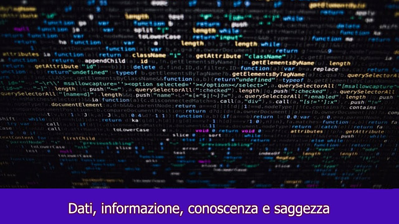 Dati, informazione, conoscenza e saggezza