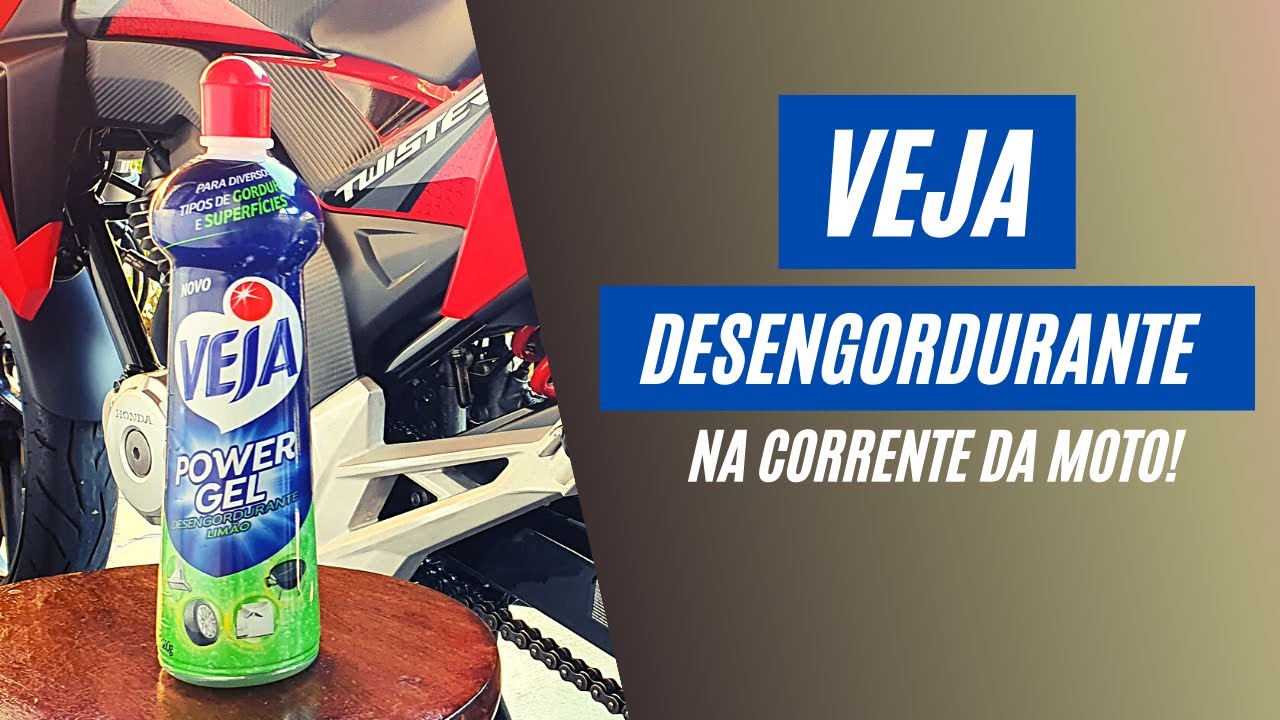 VEJA POWER GEL DESENGORDURANTE PARA LIMPAR A CORRENTE DA MOTO