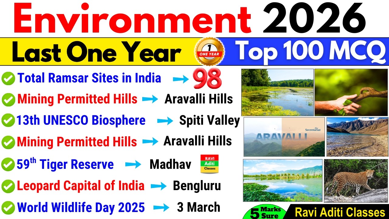 Environment 2026 Current Affairs | Environment & Ecology 2026 | Current Affairs 2026 Environment