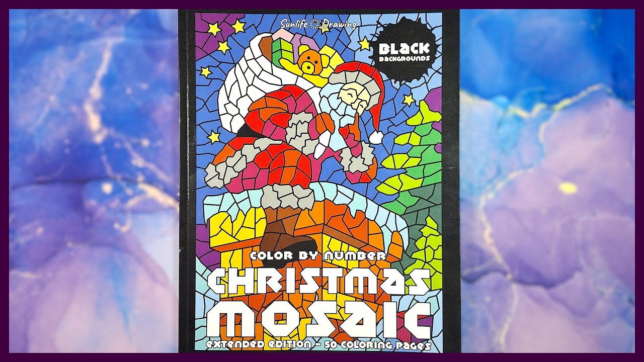 Christmas Mosaic by Sunlife Drawing | Completed Book Flip Through