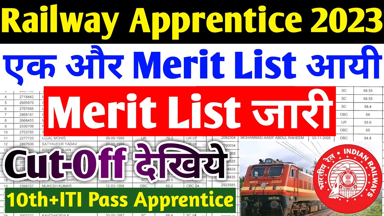 Railway Apprentice 2023 | ICF Railway Apprentice Final Merit List जारी हुआ, Cutoff देखिए, ITI Pass