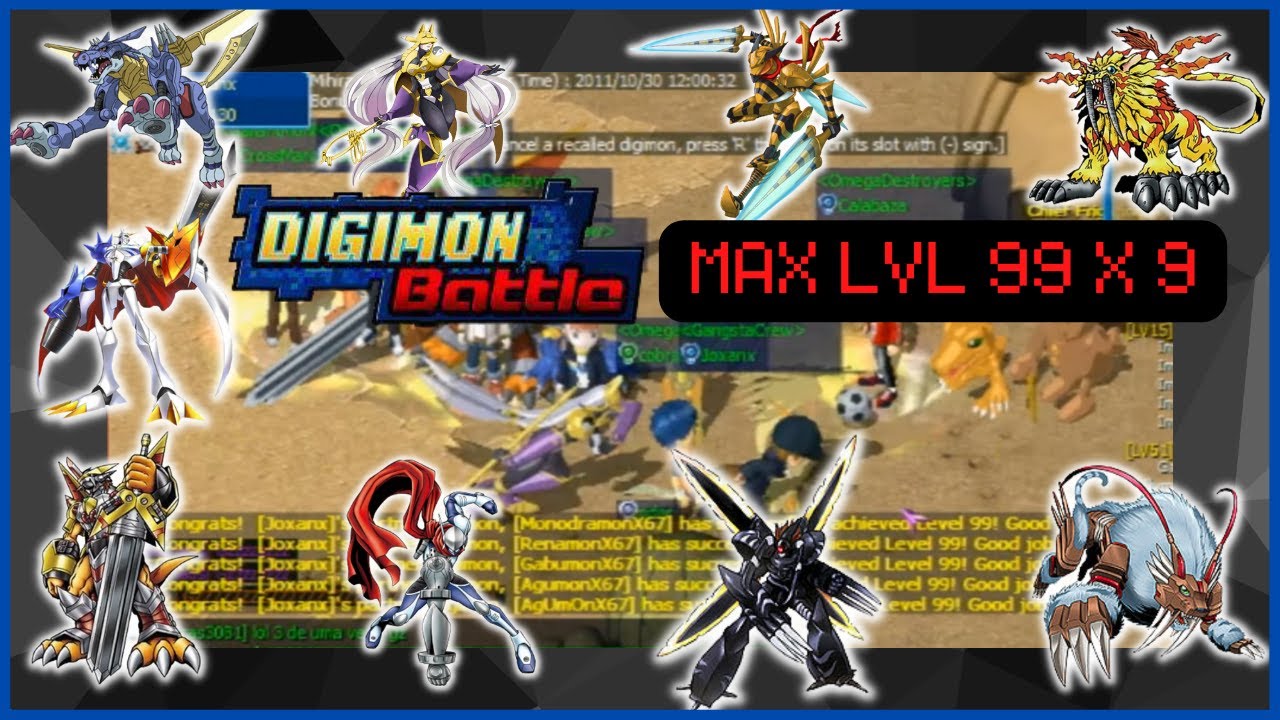 Digimon Battle Online - Digimons lvl 99