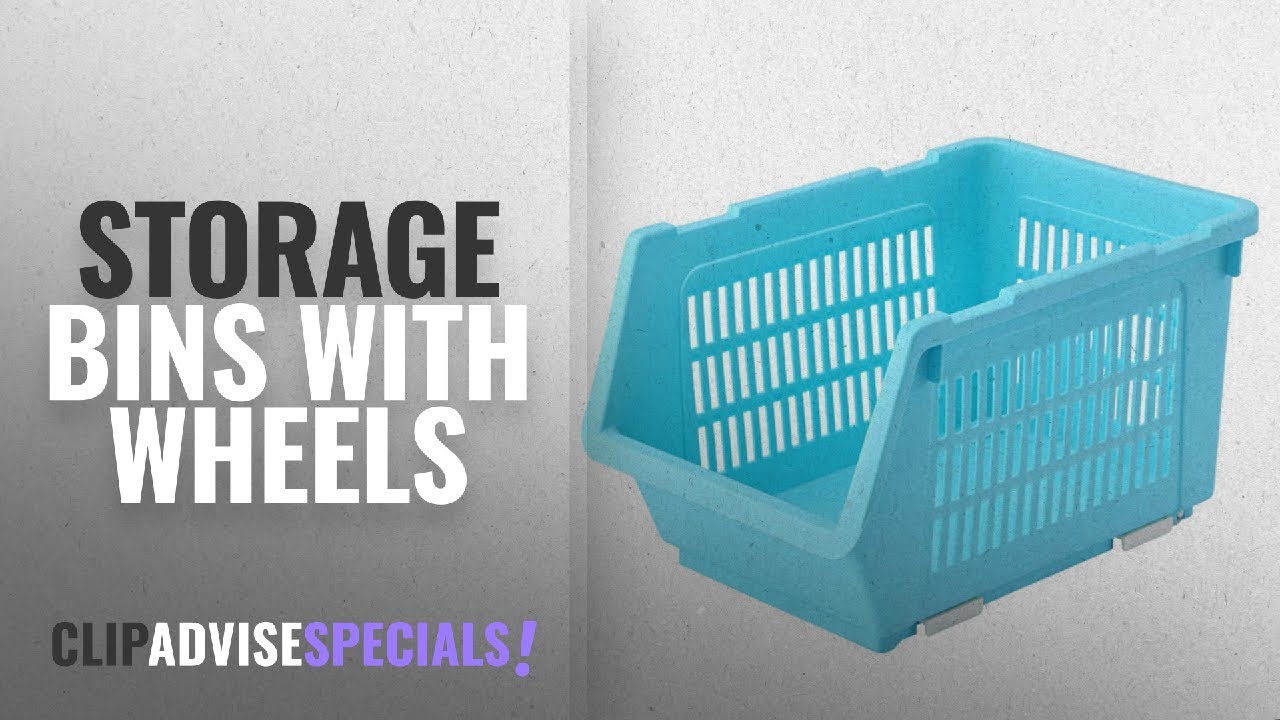 Top 10 Storage Bins With Wheels [2018]: House of Quirk Plastic Kitchen Vegetable Fruit Stackable