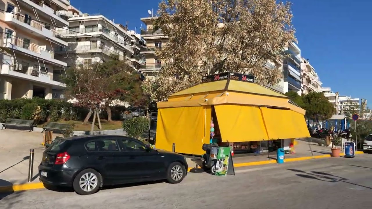 Pireas, Ancient Greek harbour town, Athens suburb seaside walk