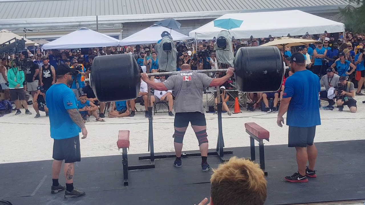 JF Caron - 340kg Squat for reps in the WSM 2019 Finals