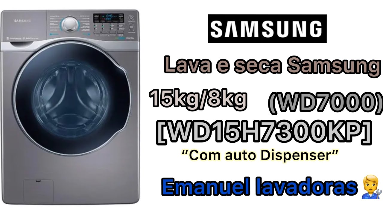 Lava e seca Samsung 15kg/8kg (WD7000)