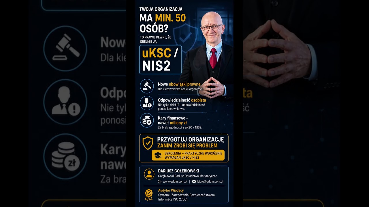 Tysiące firm i instytucji objęte zostaną przepisami dotyczącymi cyberbezpieczeństwa .. 🧐SUB🤓🧐